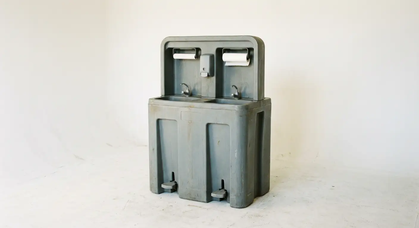 Portable hand wash station unit technical view in Menifee, CA