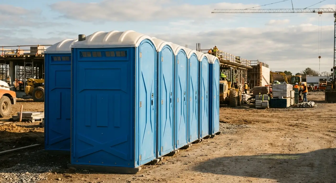 Luxury restroom trailer rental background in Menifee, CA