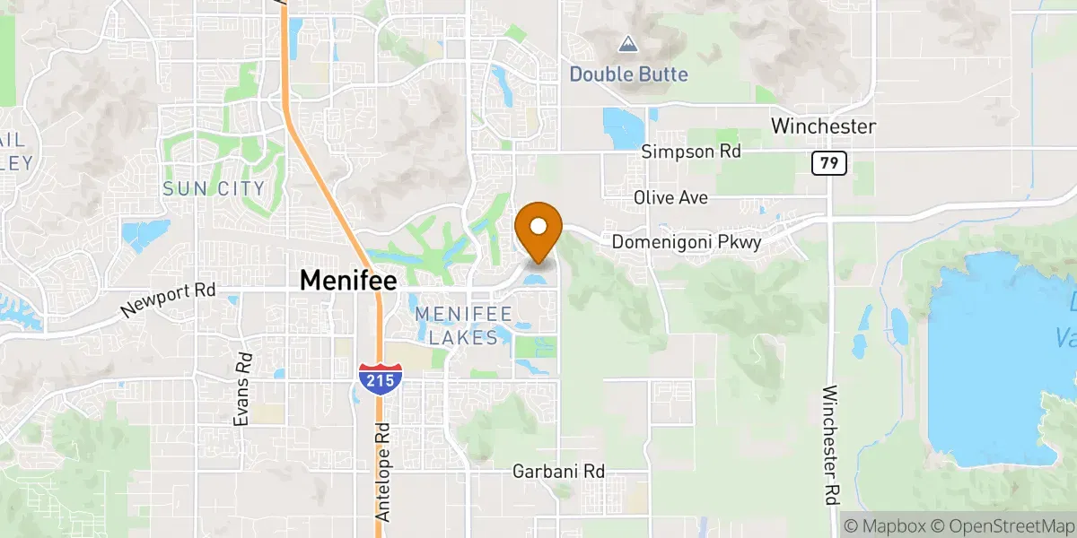 Menifee Town Center neighborhood map in Menifee, CA